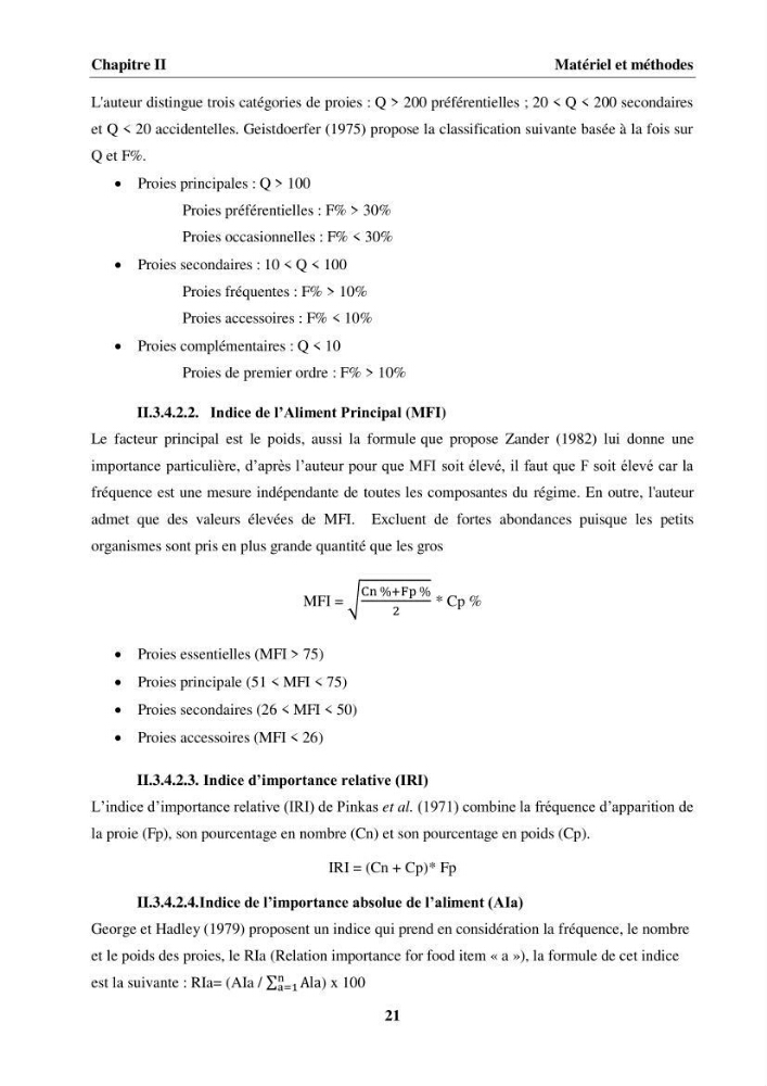 Etude des habitudes alimentaires, de la croissance et évaluation du stock du Pageot blanc Pagellus acarne(Risso,1826) dans la région centre algérienne: