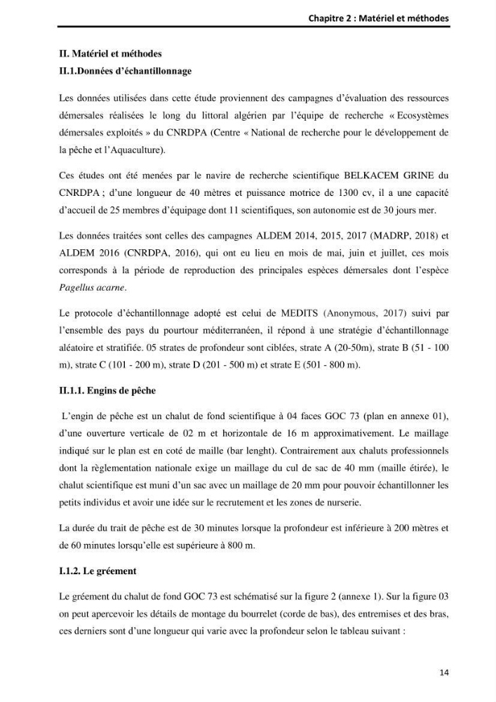 Etude comparative d’Age et de croissance de l’espèce Pagellus acarne (Risso, 1827) dans les trois secteurs géographiques du littoral Algérien.: