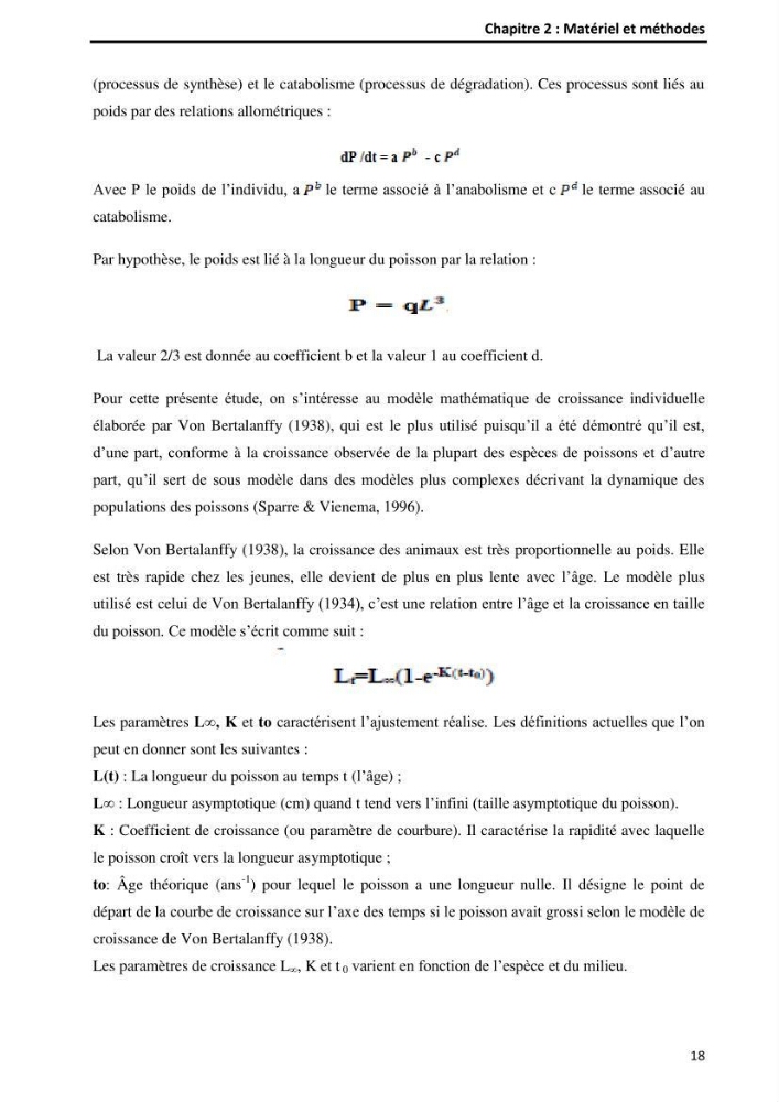 Etude comparative d’Age et de croissance de l’espèce Pagellus acarne (Risso, 1827) dans les trois secteurs géographiques du littoral Algérien.:
