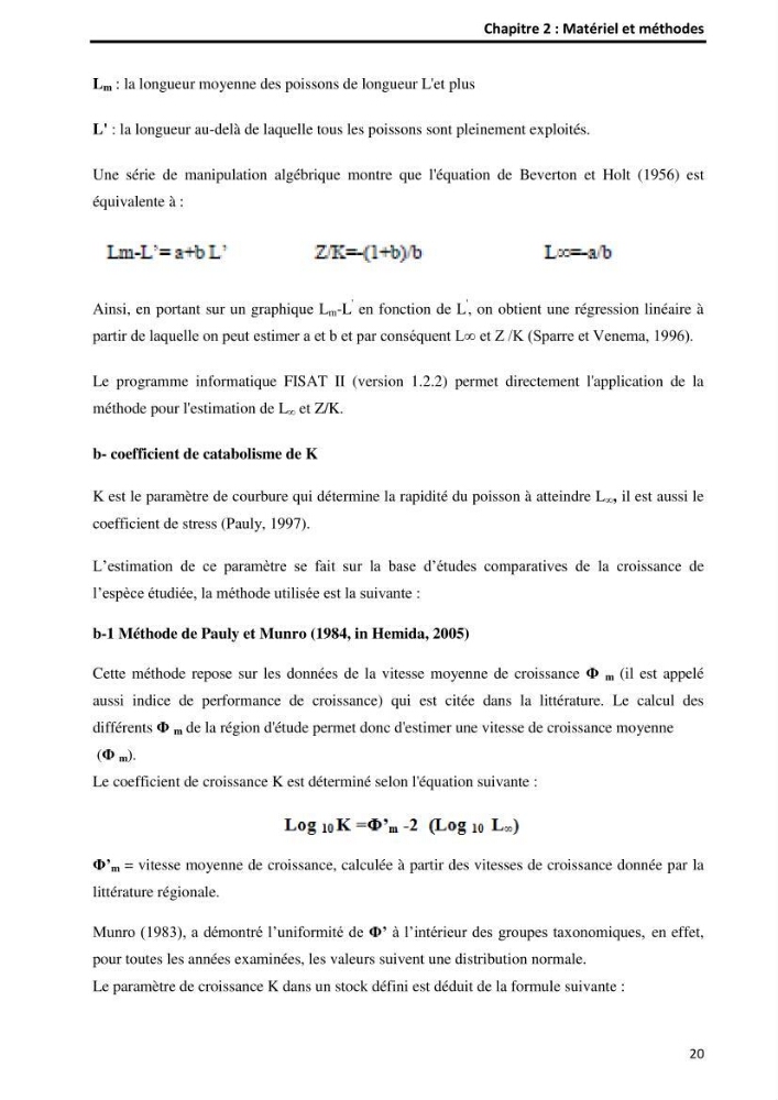 Etude comparative d’Age et de croissance de l’espèce Pagellus acarne (Risso, 1827) dans les trois secteurs géographiques du littoral Algérien.: