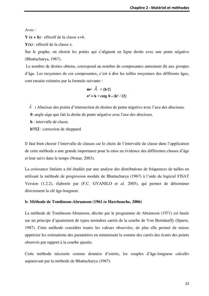 Etude comparative d’Age et de croissance de l’espèce Pagellus acarne (Risso, 1827) dans les trois secteurs géographiques du littoral Algérien.: