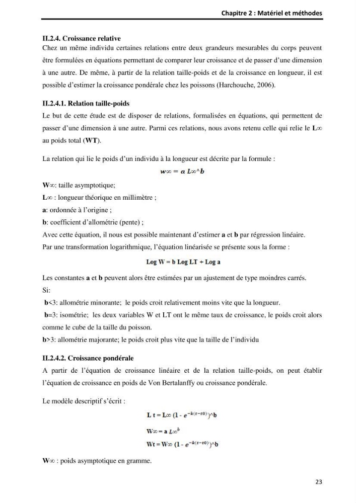 Etude comparative d’Age et de croissance de l’espèce Pagellus acarne (Risso, 1827) dans les trois secteurs géographiques du littoral Algérien.: