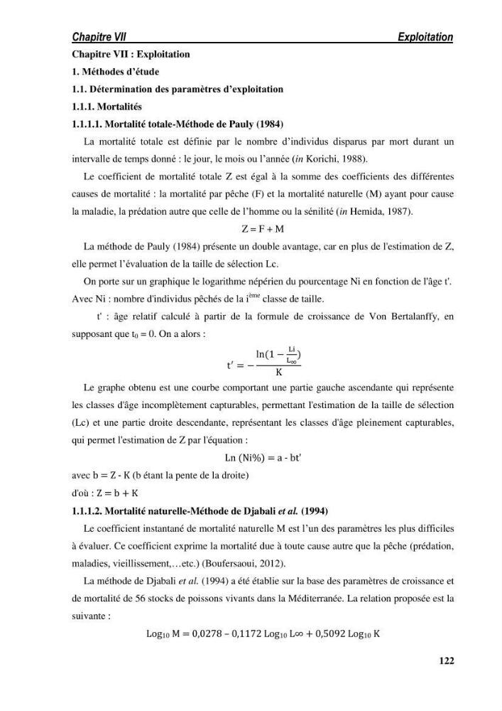Ecologie, biologie, morphométrie et exploitation de la daurade royale Sparus aurata Linné, 1758 dans la région de SKIKDA.: