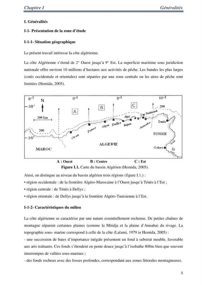 Etude comparative d’âge et de la croissance de l’espèce Pagellus erythrinus (Linnaeus, 1758) dans les trois secteurs géographiques du littoral Algérien.