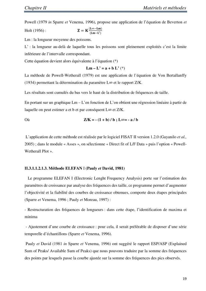 Etude comparative d’âge et de la croissance de l’espèce Pagellus erythrinus (Linnaeus, 1758) dans les trois secteurs géographiques du littoral Algérien.