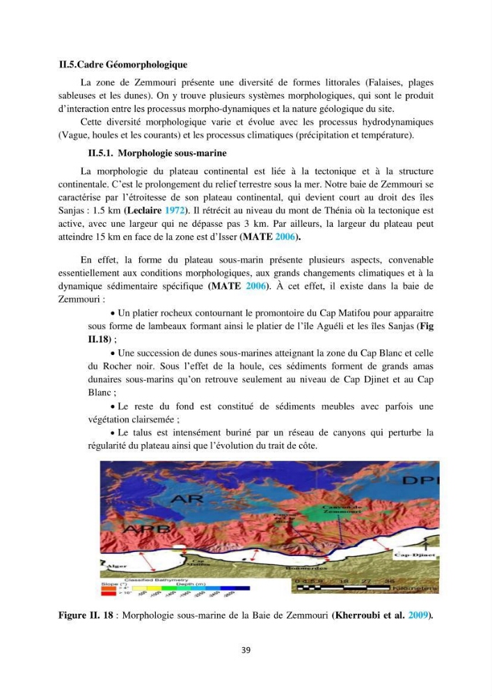 processus mis en Jeu dans l\'évolution Miorpho-dynamique de la baie zemmouri: Modélisation Hydro-Sédimentaire et cinématique du trait de Côte.