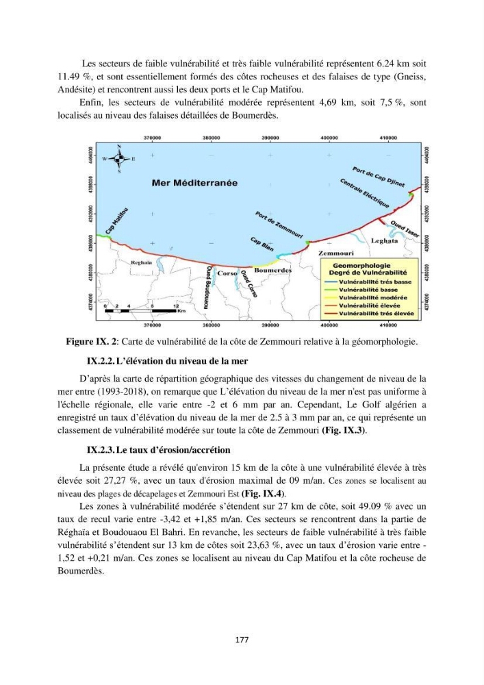 processus mis en Jeu dans l\'évolution Miorpho-dynamique de la baie zemmouri: Modélisation Hydro-Sédimentaire et cinématique du trait de Côte.