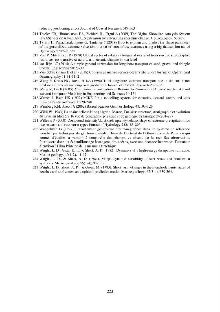 processus mis en Jeu dans l\'évolution Miorpho-dynamique de la baie zemmouri: Modélisation Hydro-Sédimentaire et cinématique du trait de Côte.