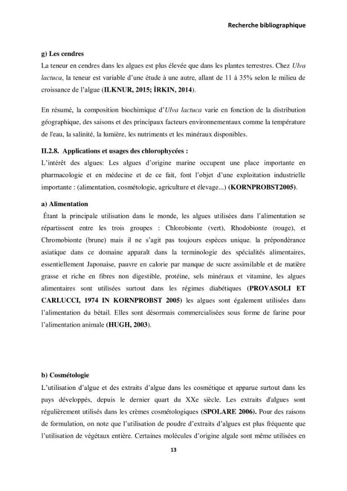 Extraction des molécules d’intérêt médical à partir d’une algue marine
