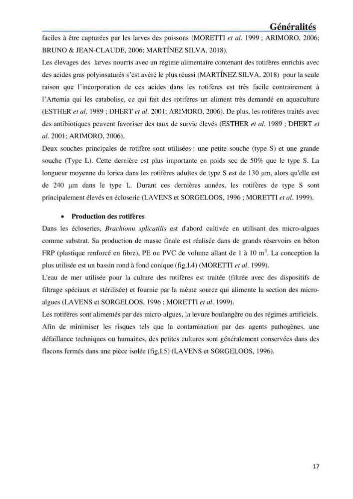 Fonctionnement d’une écloserie marine cas du CNRDPA et production de proies vivantes (Chlorella ellipsoïdae et Brachionus plicatilis):