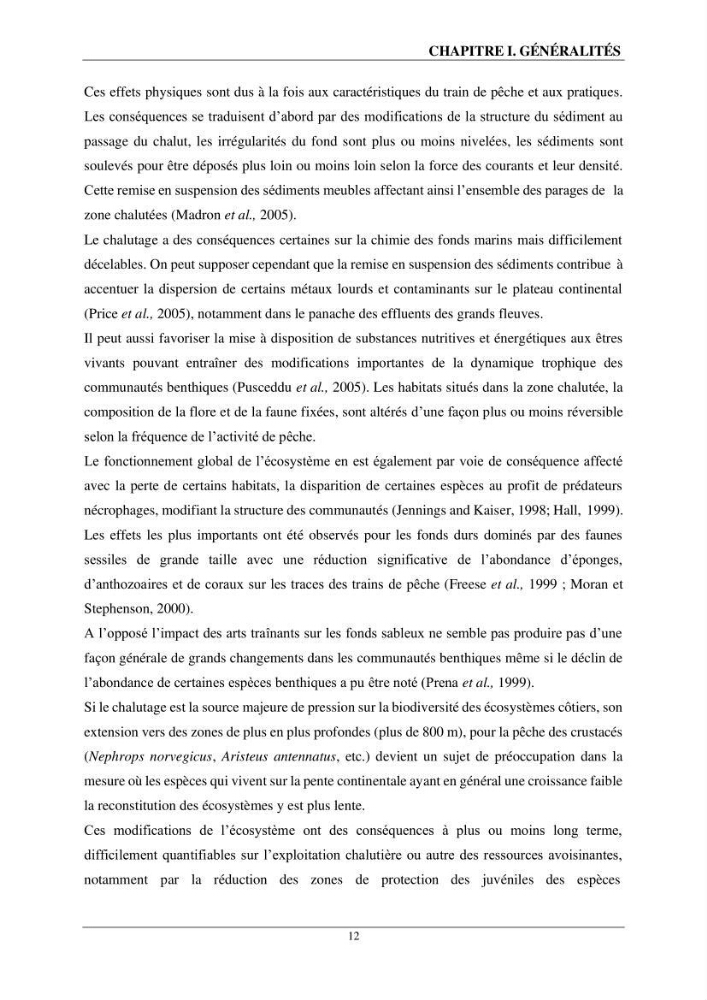 L\'impact du chalutage de fond sur la biodiversité marine de la région centre de l\'Algérie
