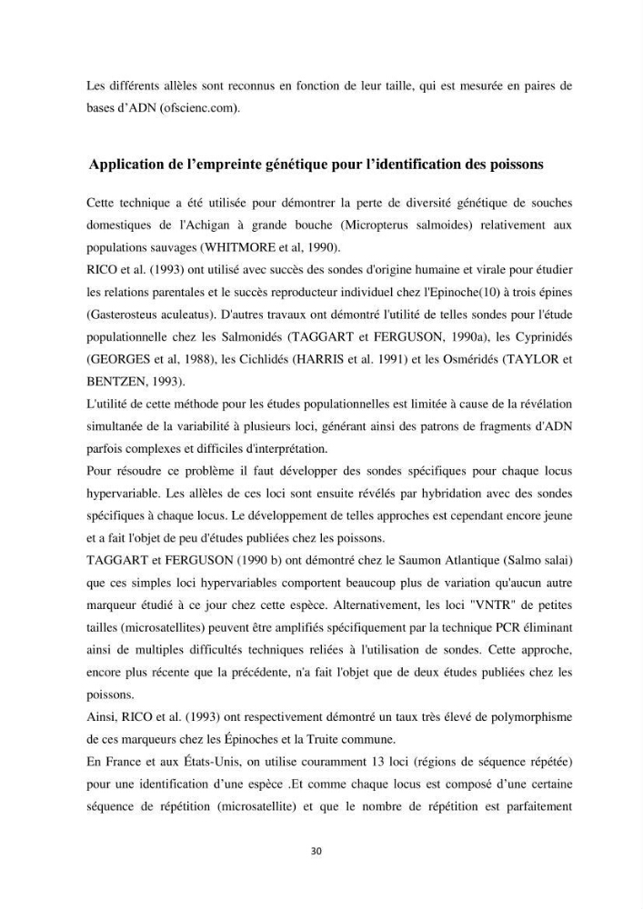 Contribution a la caractérisation systématique et morphologique des poissons :