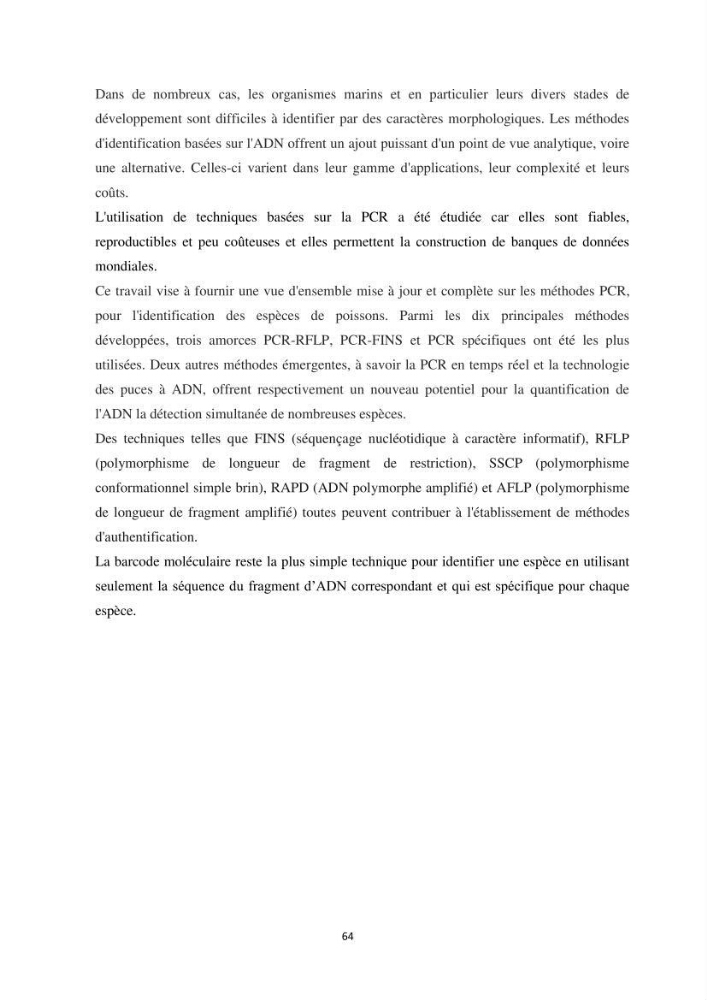 Contribution a la caractérisation systématique et morphologique des poissons :