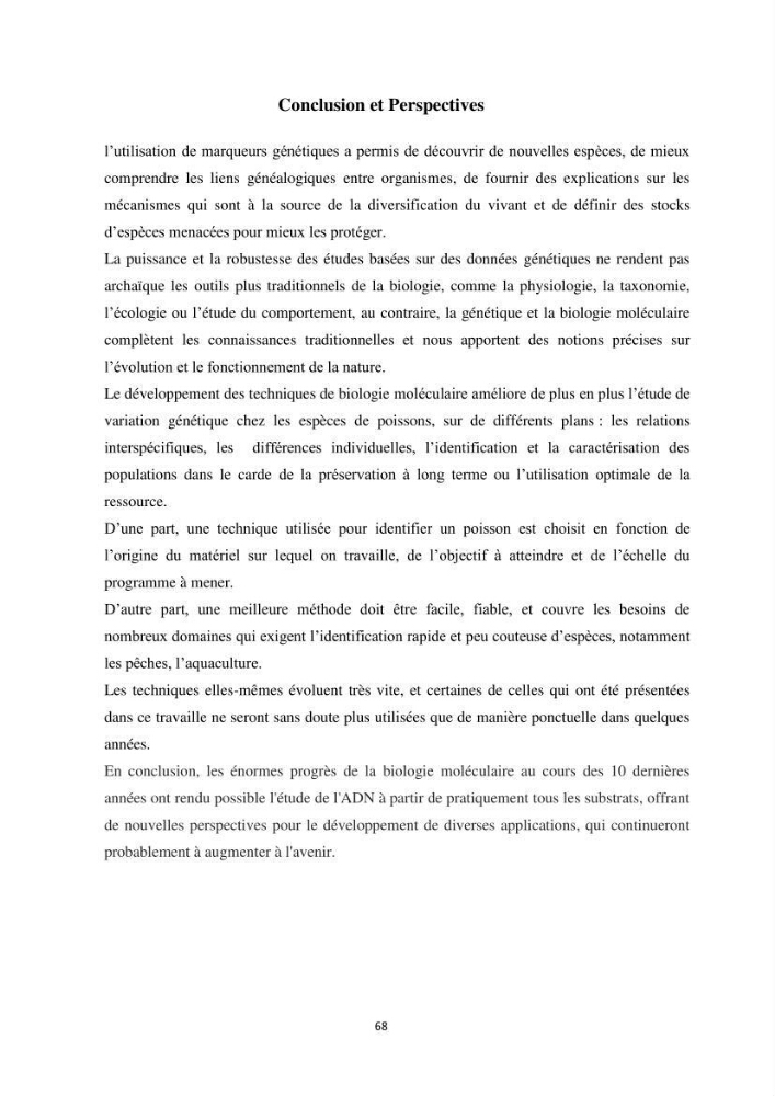 Contribution a la caractérisation systématique et morphologique des poissons :