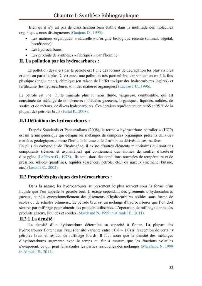 Etat de la pollution par les hydrocarbures du sédiment superficiel dans le port d\'Alger: bassin Mustapha