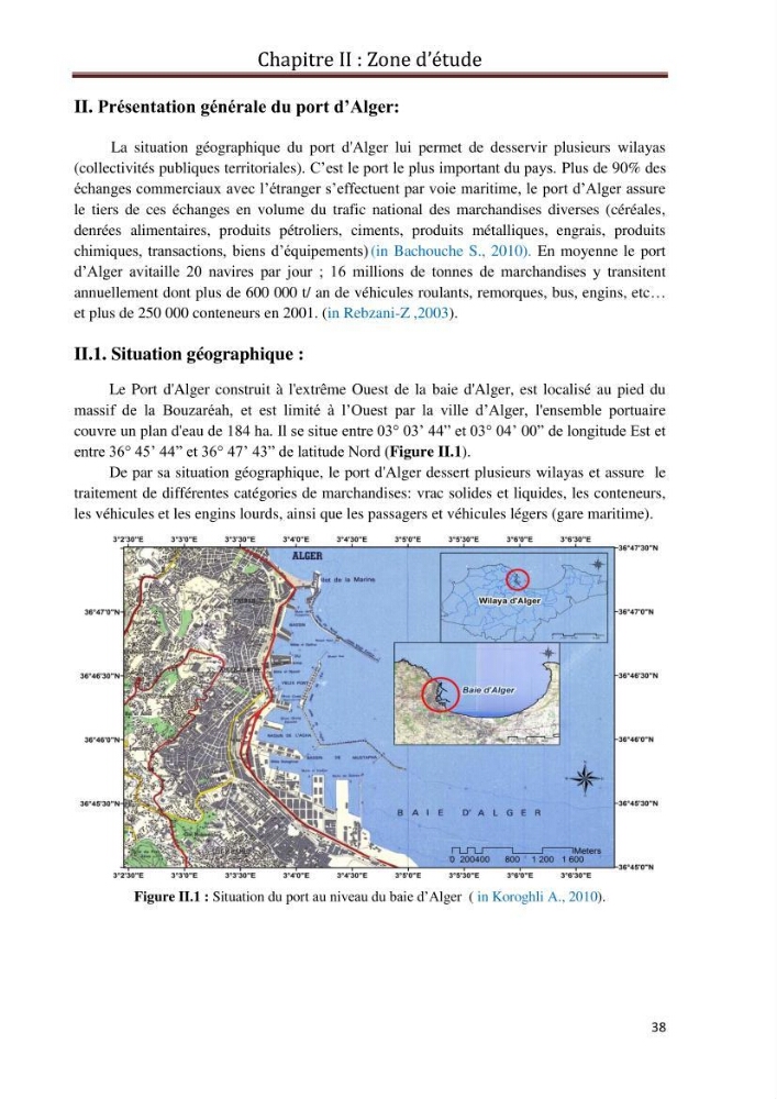 Etat de la pollution par les hydrocarbures du sédiment superficiel dans le port d\'Alger: bassin Mustapha