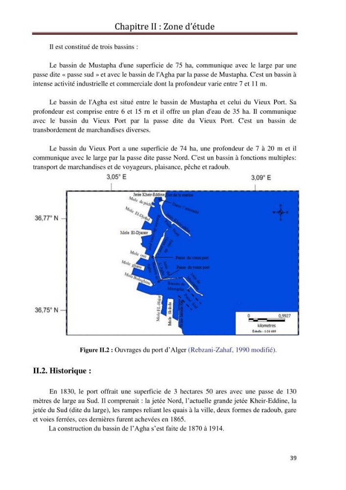 Etat de la pollution par les hydrocarbures du sédiment superficiel dans le port d\'Alger: bassin Mustapha