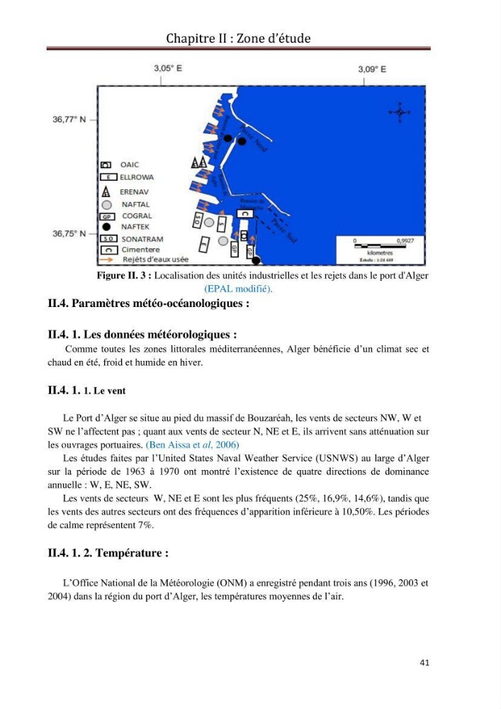 Etat de la pollution par les hydrocarbures du sédiment superficiel dans le port d\'Alger: bassin Mustapha