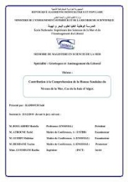 Contribution à la compréhension de la hausse Soudaine du Niveau de la mer: cas de la baie d'Alger