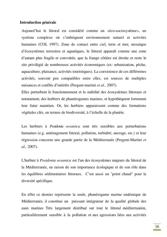 Contribution à l\'étude des paramètres vitaux de l\'herbier à posidonie ( Posidonia oceanica) en relation avec la pollurtion:
