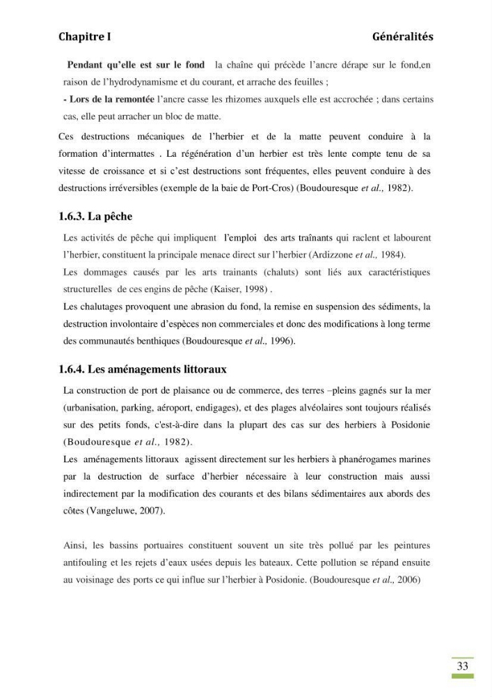 Contribution à l\'étude des paramètres vitaux de l\'herbier à posidonie ( Posidonia oceanica) en relation avec la pollurtion: