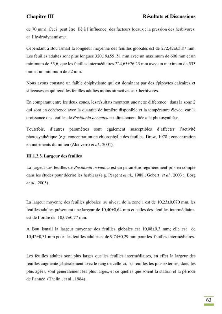Contribution à l\'étude des paramètres vitaux de l\'herbier à posidonie ( Posidonia oceanica) en relation avec la pollurtion: