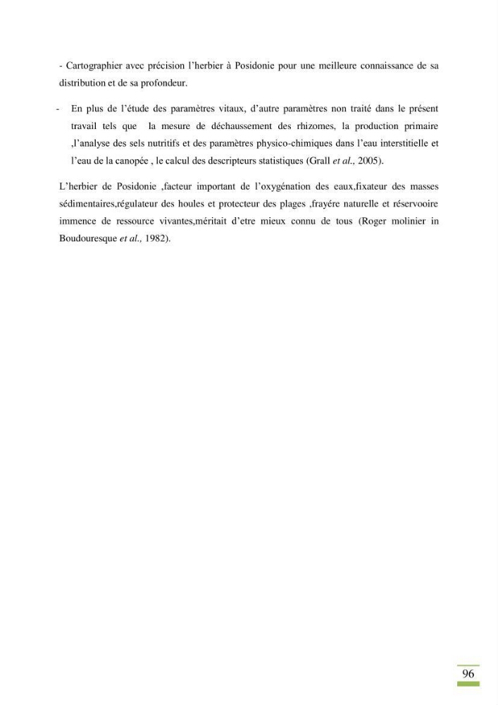 Contribution à l\'étude des paramètres vitaux de l\'herbier à posidonie ( Posidonia oceanica) en relation avec la pollurtion: