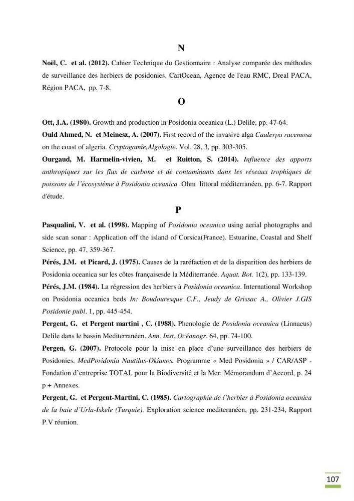 Contribution à l\'étude des paramètres vitaux de l\'herbier à posidonie ( Posidonia oceanica) en relation avec la pollurtion: