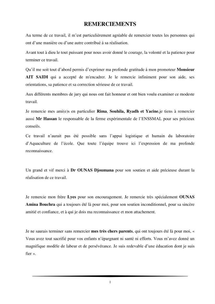 Valorisation de la culture des vers de farine dans l\'alimentation du Tilapia du Nil Oreochromis niloticus (Linnaeus, 1758°