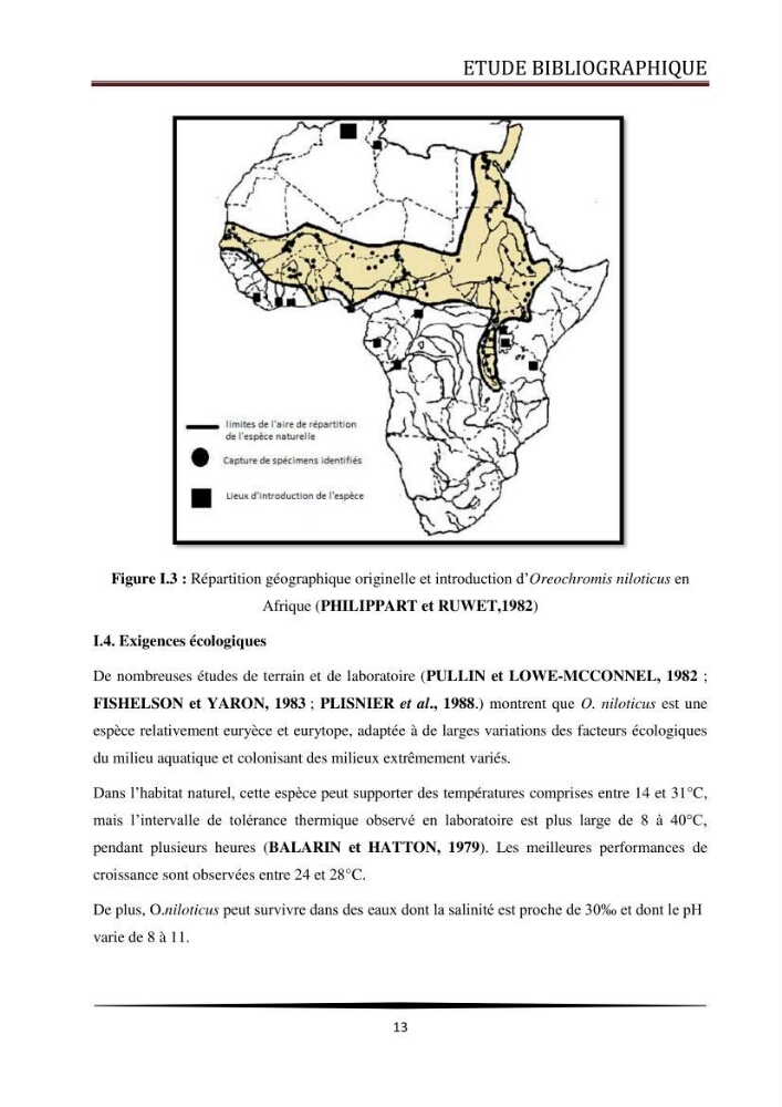 Valorisation de la culture des vers de farine dans l\'alimentation du Tilapia du Nil Oreochromis niloticus (Linnaeus, 1758°