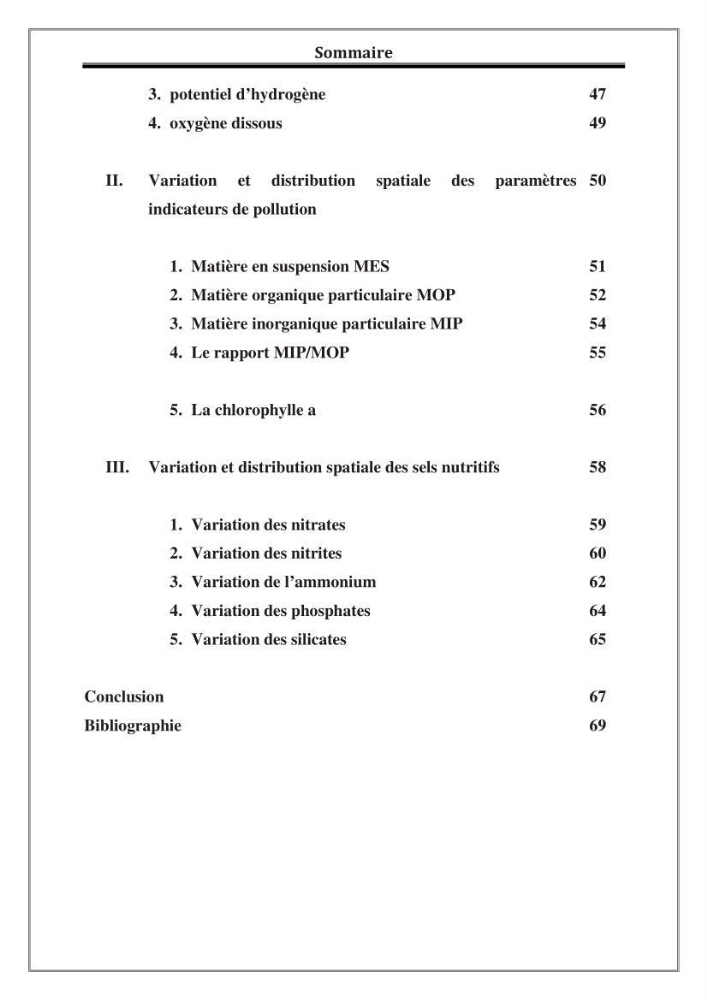 Evaluation de la qualité des eaux marine de la plage ouest Sidi Fredj.: