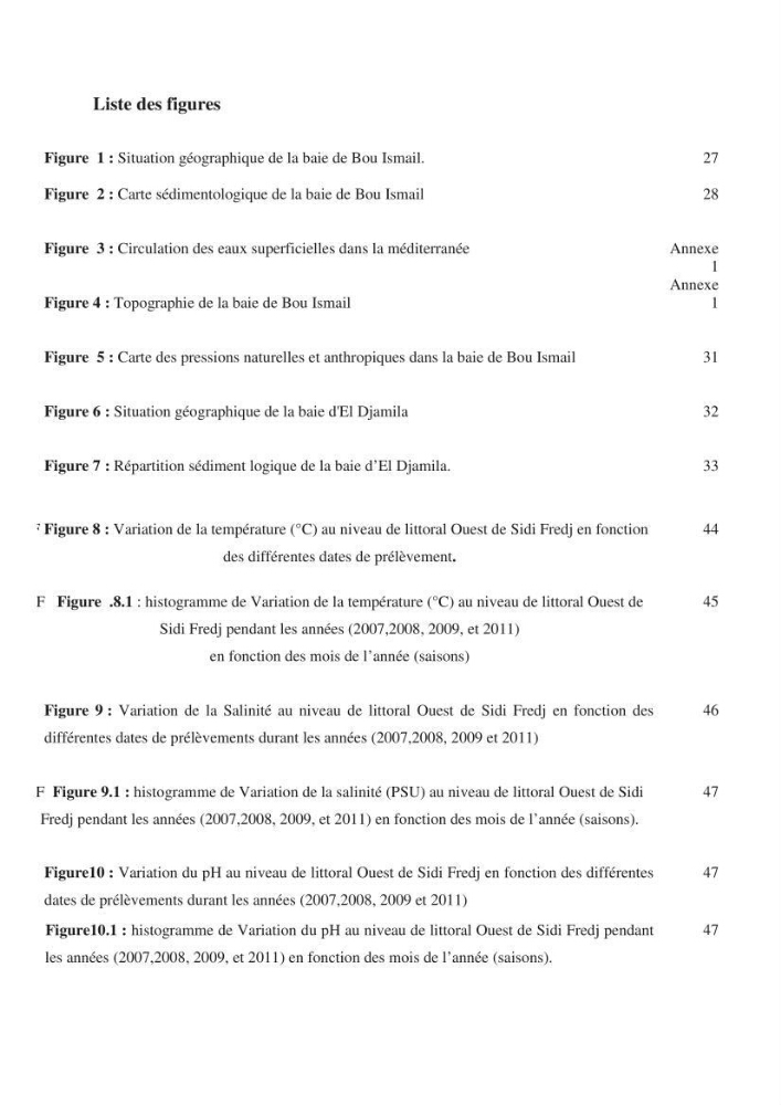 Evaluation de la qualité des eaux marine de la plage ouest Sidi Fredj.: