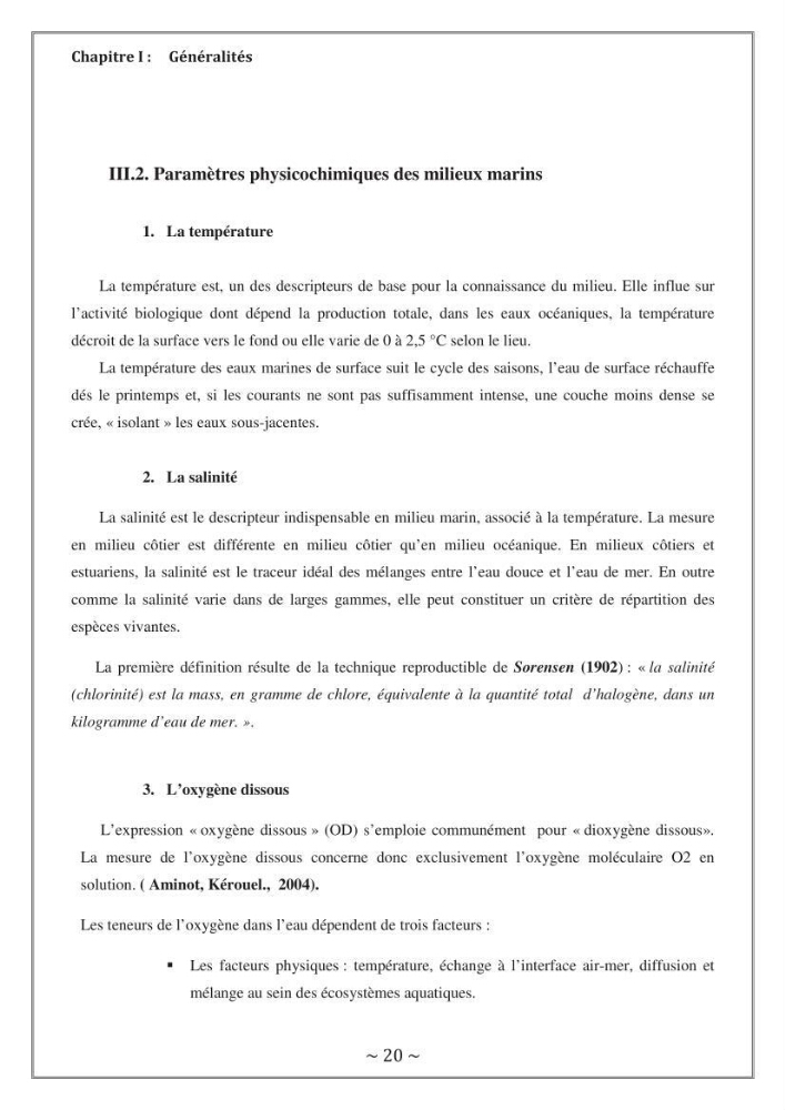 Evaluation de la qualité des eaux marine de la plage ouest Sidi Fredj.: