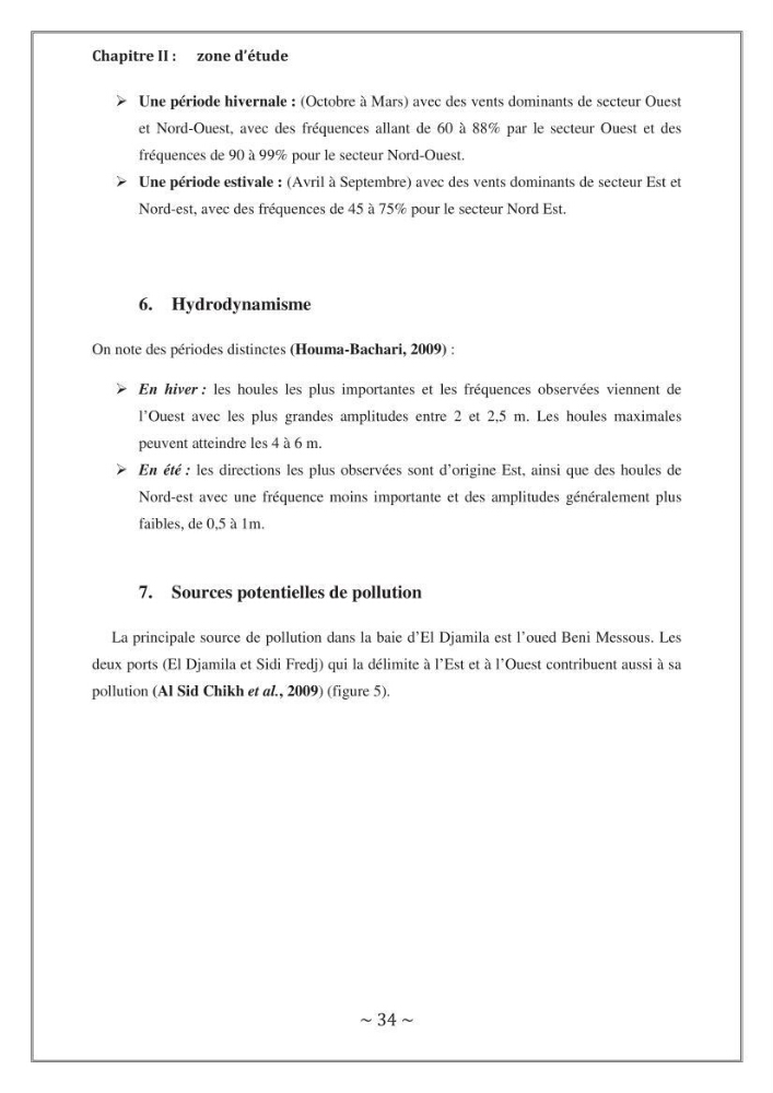 Evaluation de la qualité des eaux marine de la plage ouest Sidi Fredj.: