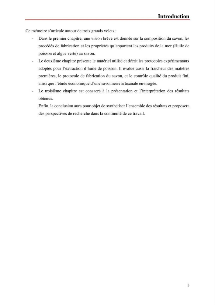 Valorisation des produits de la mer pour la fabrication de savon : Aspects techniques et économiques