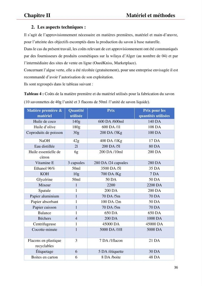 Valorisation des produits de la mer pour la fabrication de savon : Aspects techniques et économiques