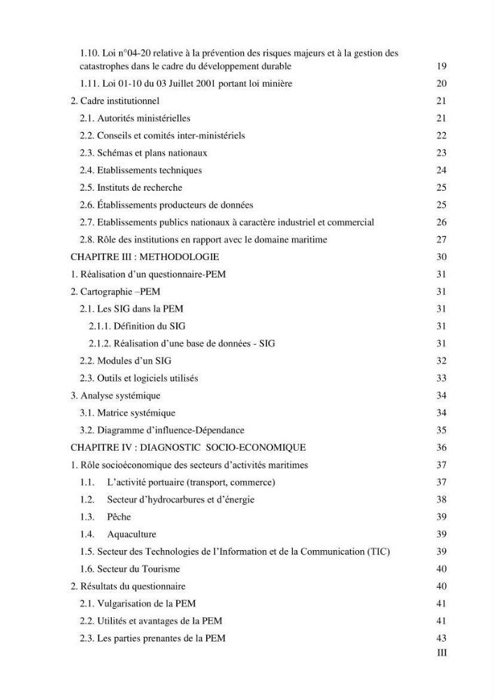 Etat des lieux de la planification de l\'espace maritime en Algerie