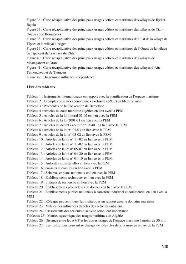 Etat des lieux de la planification de l\'espace maritime en Algerie