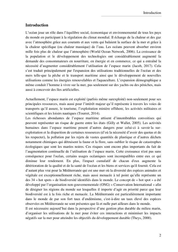 Etat des lieux de la planification de l\'espace maritime en Algerie