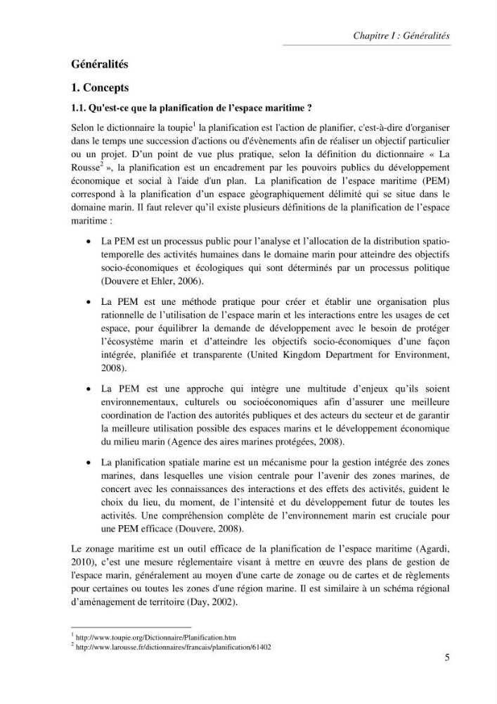 Etat des lieux de la planification de l\'espace maritime en Algerie