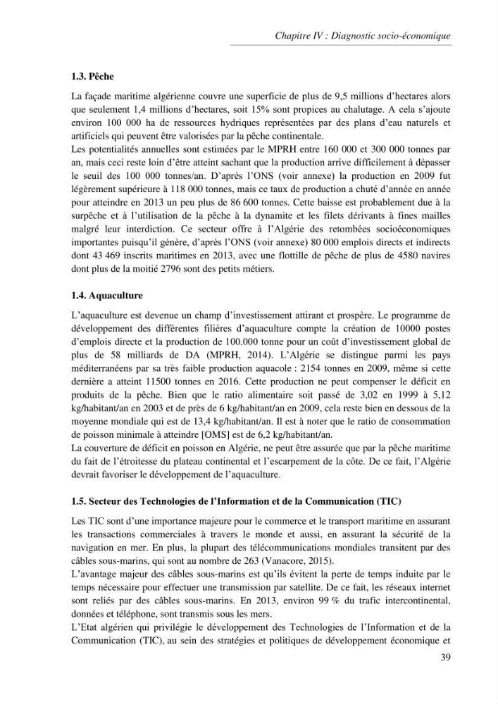 Etat des lieux de la planification de l\'espace maritime en Algerie
