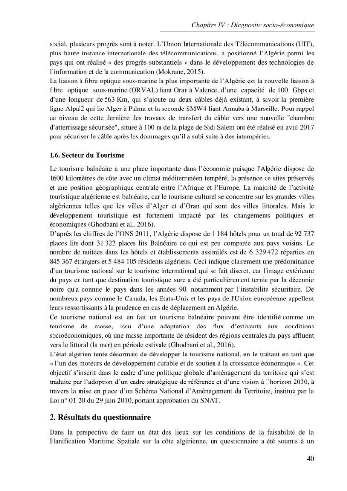 Etat des lieux de la planification de l\'espace maritime en Algerie