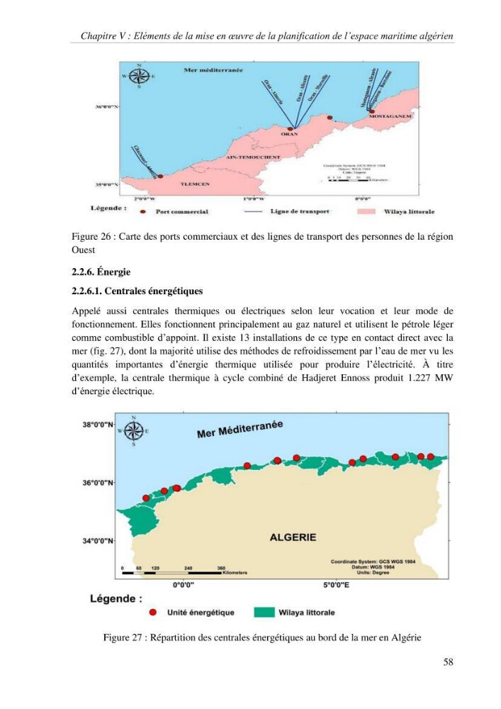 Etat des lieux de la planification de l\'espace maritime en Algerie