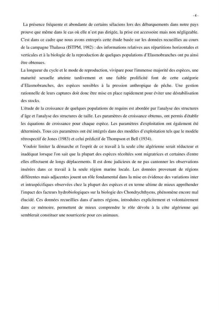 Les Sélaciens de la côte algérienne, biosystématique des requins et les raies