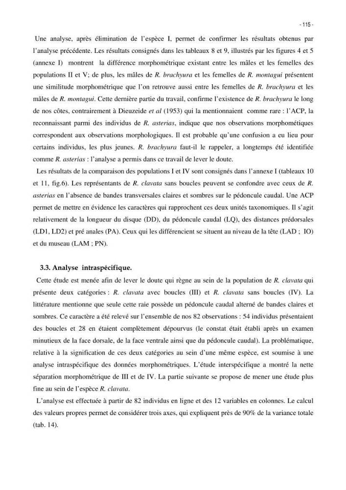Les Sélaciens de la côte algérienne, biosystématique des requins et les raies
