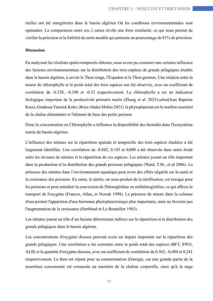 Les grands pélagiques dans le bassin algérien environnement, analyse spatio-temporelle et modelisation