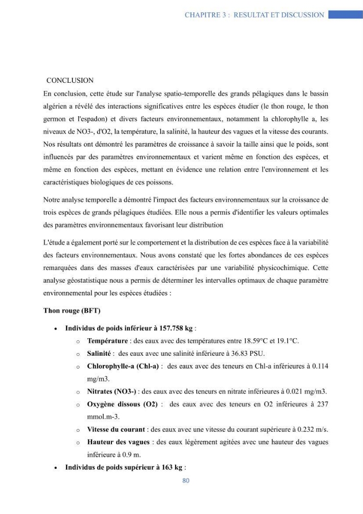 Les grands pélagiques dans le bassin algérien environnement, analyse spatio-temporelle et modelisation