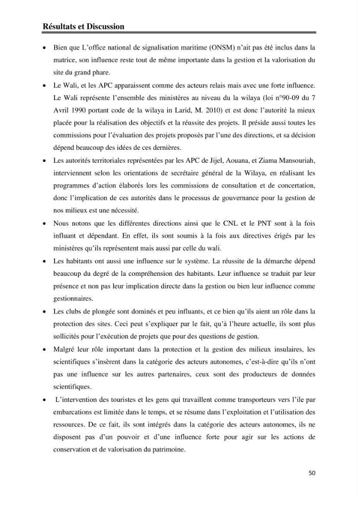 Milieux insulaires, quel avenir? étude d\'intégration des iles et ilots dans le processus de gouvernance de la future aire marine protégée du Parc National de Taza-Jijel: