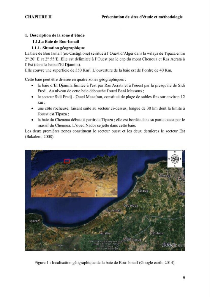 Caractérisation des biocenoces benthiques des côtes Algériennes