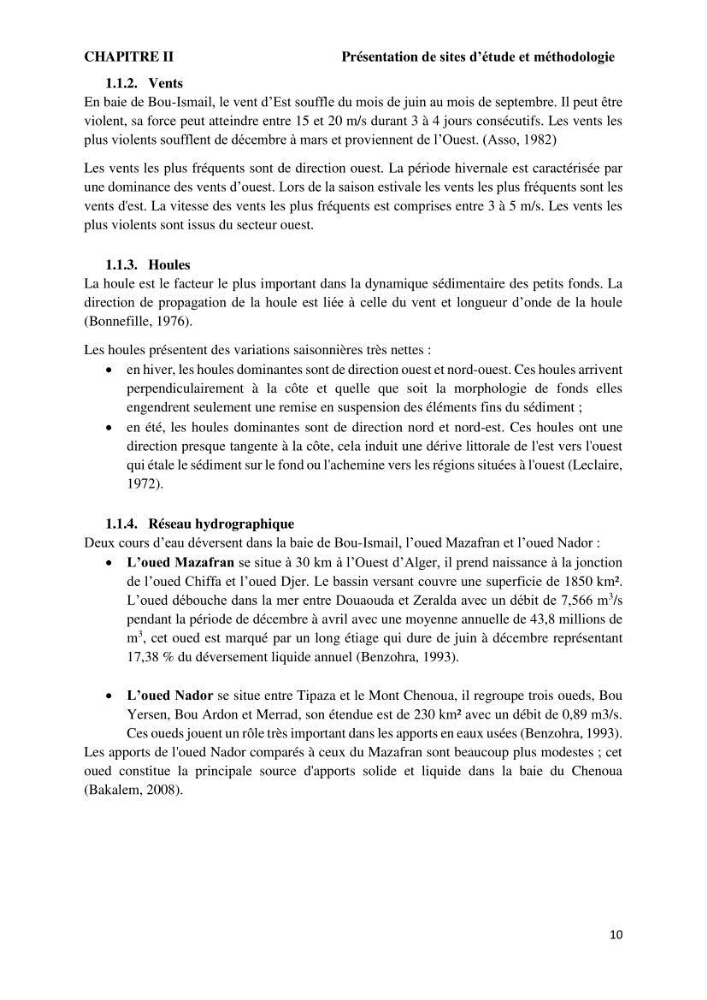 Caractérisation des biocenoces benthiques des côtes Algériennes